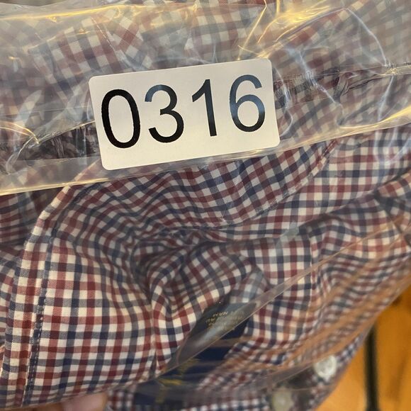 Ralph Lauren Shirt Mens Medium Red Blue Gingham Check Button Down Classic Fit - Picture 9 of 9